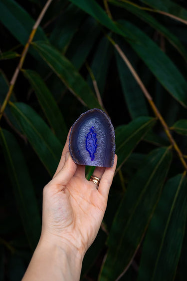 Purpe Agate Cave with Druzy